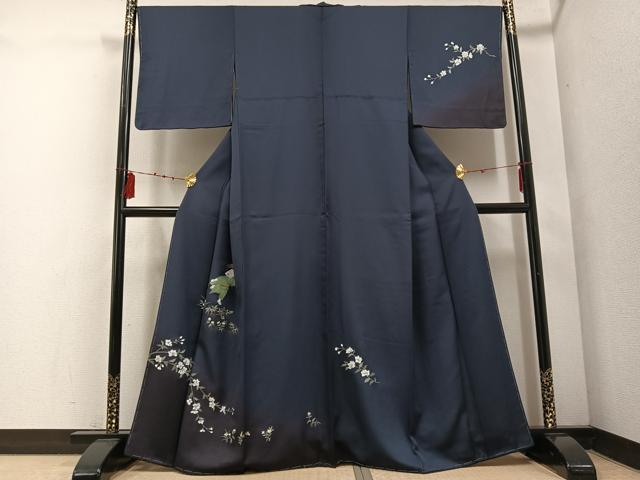 平和屋着物●訪問着　手描き　童子花文　暈し染め　金銀彩　正絹　逸品　未使用　AABE8959ph 平和屋着物○訪問着 手描き 童子花文 暈し染め 金銀彩 正絹