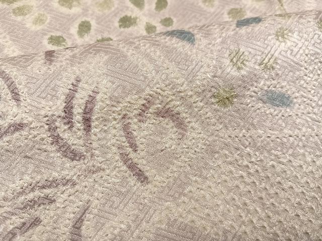 平和屋着物●訪問着　絞り　草木文　正絹　逸品　AABE8960ph
