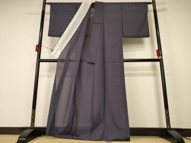 平和屋着物＊夏物 色無地 絽 丼鼠色 洗える着物 AABE8964jd