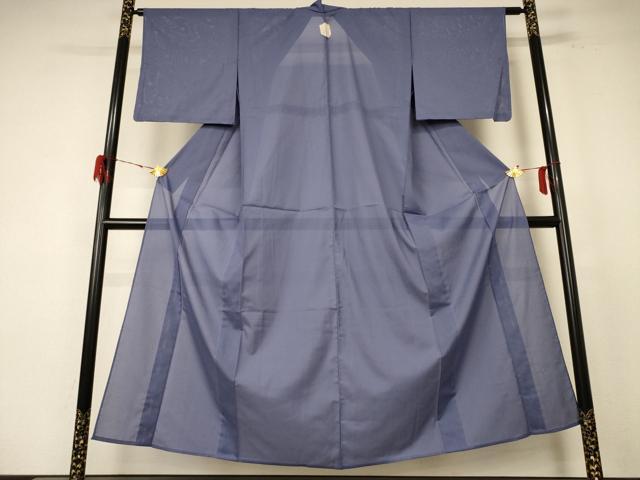 平和屋着物＊夏物　色無地　絽　藤鼠色　洗える着物　未使用　AABE8969jd