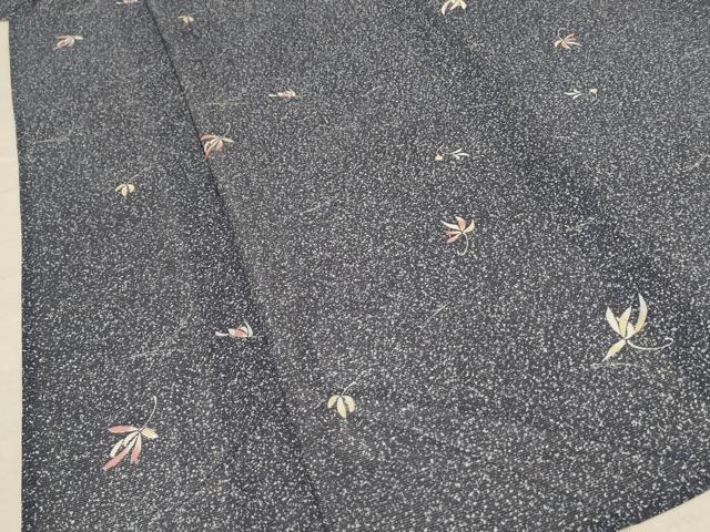平和屋着物＊夏物 小紋 絽 舞葉文 洗える着物 AABE8971jd