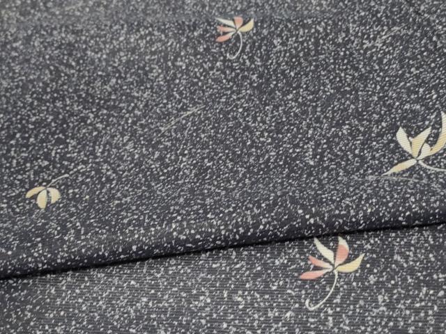 平和屋着物＊夏物 小紋 絽 舞葉文 洗える着物 AABE8971jd