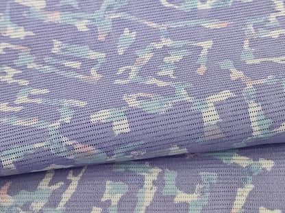 平和屋着物＊夏物　小紋　絽　幾何学文様　洗える着物　AABE8977jd