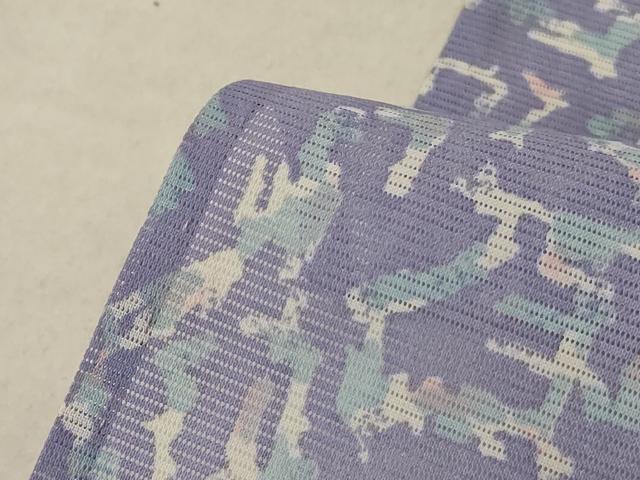 平和屋着物＊夏物　小紋　絽　幾何学文様　洗える着物　AABE8977jd