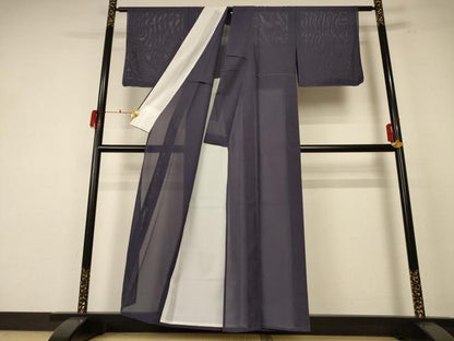 平和屋着物＊夏物 色無地 絽 褐色 洗える着物 AABE8980jd