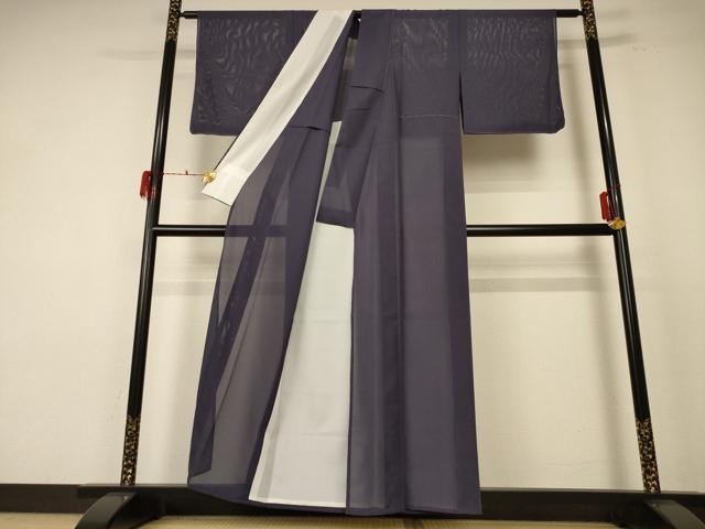 平和屋着物＊夏物 色無地 絽 褐色 洗える着物 AABE8980jd