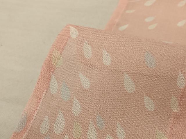 平和屋着物＊夏物 小紋 紗 枝葉文 洗える着物 AABE8981jd