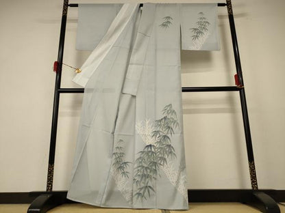 平和屋着物＊夏物 訪問着 絽 笹紋紗 金彩 洗える着物 AABE8982jd