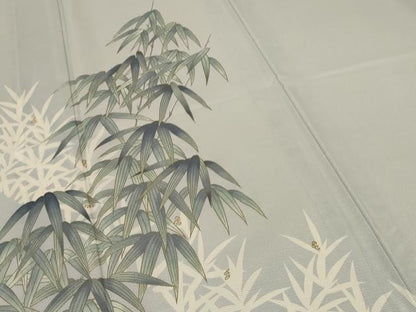 平和屋着物＊夏物 訪問着 絽 笹紋紗 金彩 洗える着物 AABE8982jd