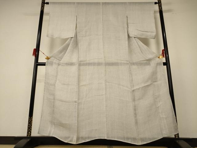 平和屋着物＊夏物　石川県指定無形文化財　能登上布　本麻手織上布　110亀甲　総詰め　大丸扱い　麻　逸品　AABE8985jd
