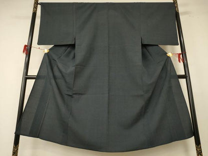 平和屋着物＊夏物　男性　本塩沢　夏塩沢　蚊絣　正絹　逸品　AABE8988jd