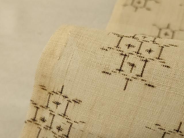 平和屋着物＊夏物 沖縄県無形文化財指定 本場八重山上布 亀甲