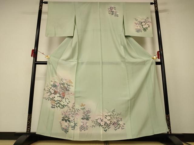 平和屋着物＊夏物 訪問着 絽 文箱花文 正絹 逸品 AABE8992jd
