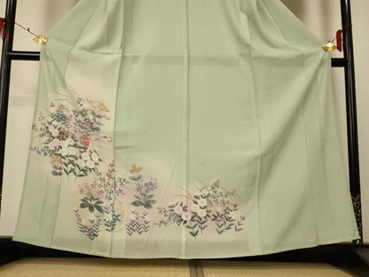 平和屋着物＊夏物 訪問着 絽 文箱花文 正絹 逸品 AABE8992jd