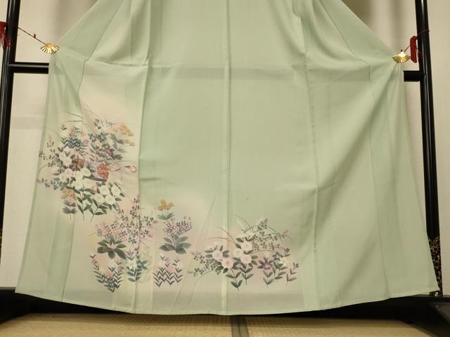 平和屋着物＊夏物 訪問着 絽 文箱花文 正絹 逸品 AABE8992jd