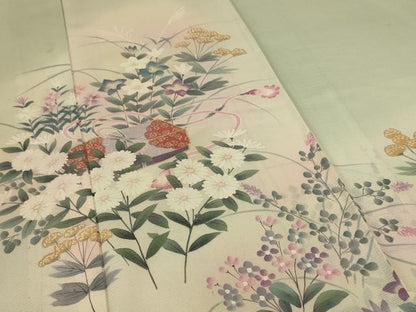 平和屋着物＊夏物 訪問着 絽 文箱花文 正絹 逸品 AABE8992jd