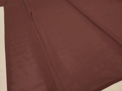 平和屋着物＊夏物　色無地　絽　赤褐色　正絹　逸品　AABE8999jd