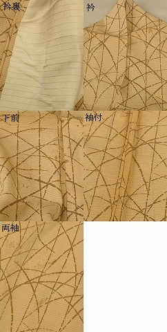平和屋着物＊夏物 小紋 絽 草葉文 正絹 逸品 AABE9000jd