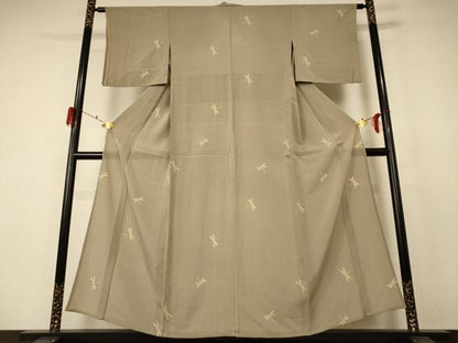 平和屋着物＊夏物 小紋 絽縮緬 勝虫 正絹 逸品 AABE9001jd