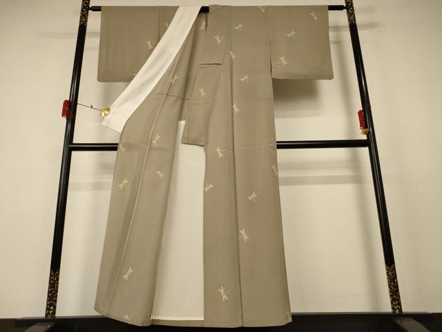 平和屋着物＊夏物 小紋 絽縮緬 勝虫 正絹 逸品 AABE9001jd