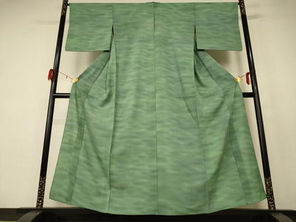 平和屋着物＊夏物 小紋 絽 霞文 暈し染め 正絹 逸品 AABE9002jd