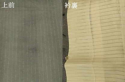 平和屋着物＊夏物 小紋 絽 変わり縞 正絹 逸品 AABE9003jd