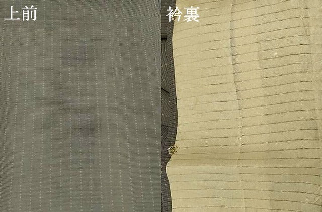 平和屋着物＊夏物 小紋 絽 変わり縞 正絹 逸品 AABE9003jd