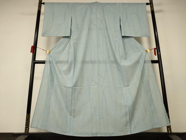 平和屋着物＊夏物 小紋 絽 枝葉文 洗える着物 未使用 AABE9010jd