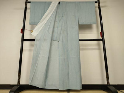 平和屋着物＊夏物 小紋 絽 枝葉文 洗える着物 未使用 AABE9010jd
