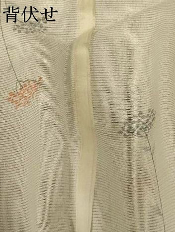 平和屋着物＊夏物 小紋 絽 枝花文 洗える着物 AABE9011jd