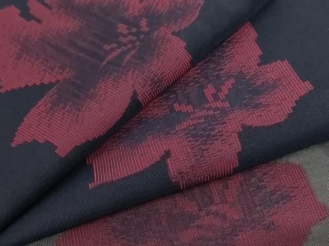 平和屋着物＊夏物 小紋 紗 舞花文 正絹 逸品 AABE9014jd