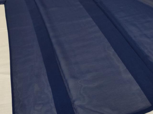 平和屋着物＊夏物 色無地 紗 留紺色 正絹 逸品 AABE9017jd
