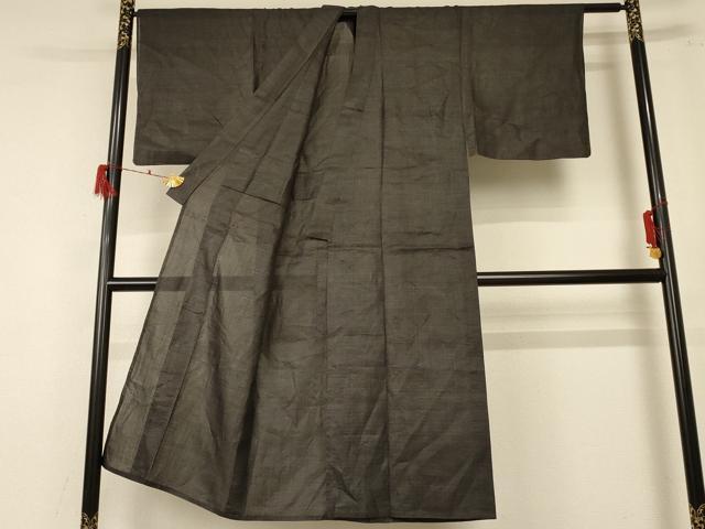 平和屋着物＊夏物 男性 石川県指定無形文化財 能登上布 本麻手織上布 100亀甲 総詰め 麻 逸品 AABE9023jd