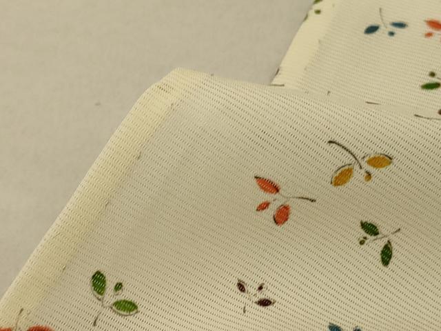 平和屋着物＊夏物 小紋 絽 舞葉文 正絹 逸品 AABE9027jd