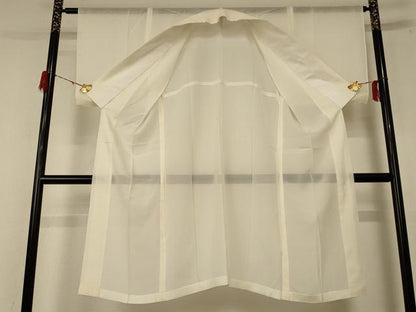 平和屋着物＊夏物 長襦袢 絽 鳥の子色 正絹 逸品 AABE9028jd