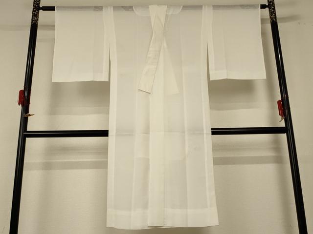 平和屋着物＊夏物 長襦袢 絽 扇面花紋紗 白色 洗える着物 AABE9030jd