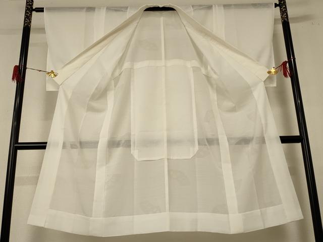 平和屋着物＊夏物 長襦袢 絽 扇面花紋紗 白色 洗える着物 AABE9030jd