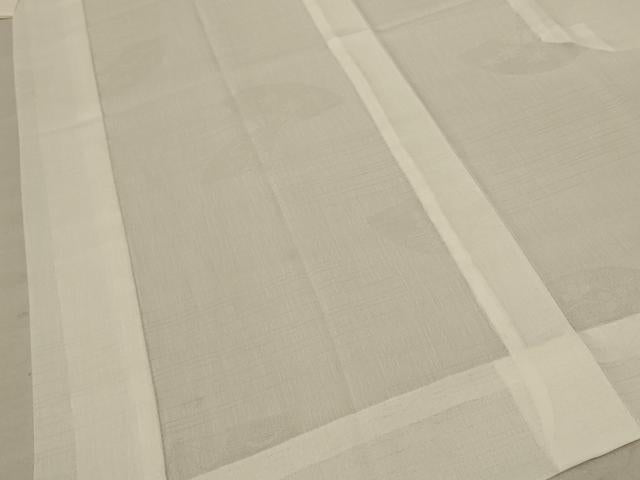 平和屋着物＊夏物 長襦袢 絽 扇面花紋紗 白色 洗える着物 AABE9030jd
