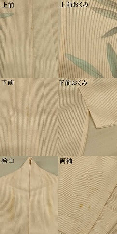 平和屋着物＊夏物 訪問着 縦絽 草花文 正絹 逸品 AABE9039jd