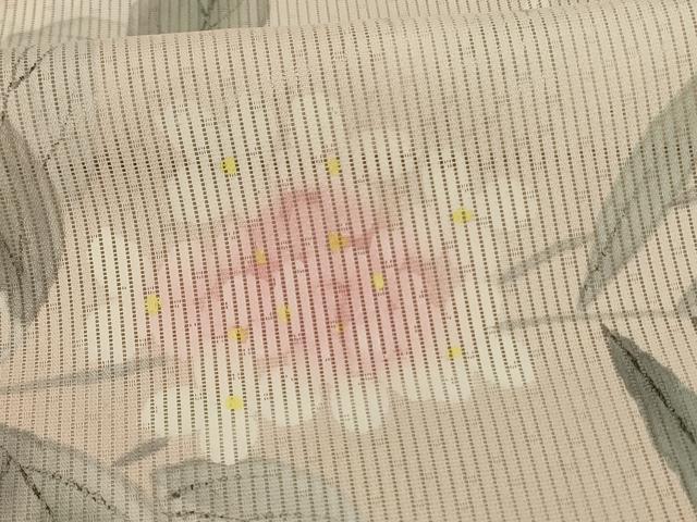 平和屋着物＊夏物 訪問着 縦絽 草花文 正絹 逸品 AABE9039jd