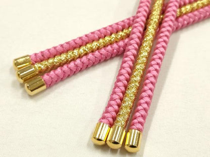 平和屋着物●和装小物　振袖用帯締め　装飾　ラインストーン　金糸　逸品　AABE9053ay
