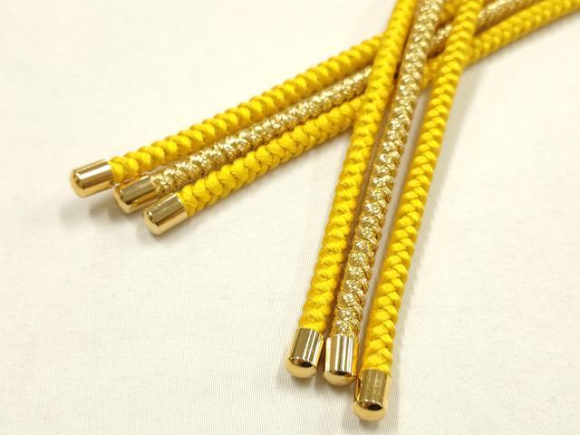 平和屋着物●和装小物　振袖用帯締め　装飾　ラインストーン　金糸　逸品　AABE9054ay