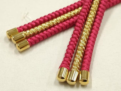 平和屋着物●和装小物　振袖用帯締め　装飾　ラインストーン　金糸　逸品　AABE9056ay