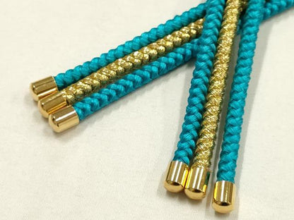 平和屋着物●和装小物　振袖用帯締め　装飾　ラインストーン　金糸　逸品　AABE9057ay