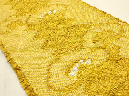 平和屋本店●和装小物　帯締め・帯揚げセット　振袖用　総絞り　松　金糸　正絹　逸品　未使用　AABE9082ay