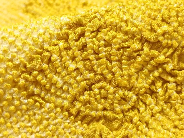 平和屋本店●和装小物　帯締め・帯揚げセット　振袖用　総絞り　松　金糸　正絹　逸品　未使用　AABE9082ay