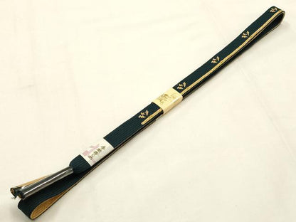 平和屋本店●和装小物　帯締め・帯揚げセット　高麗組 綾出し　舞花文　梅　金糸　金彩　正絹　逸品　未使用品あり　AABE9091ay