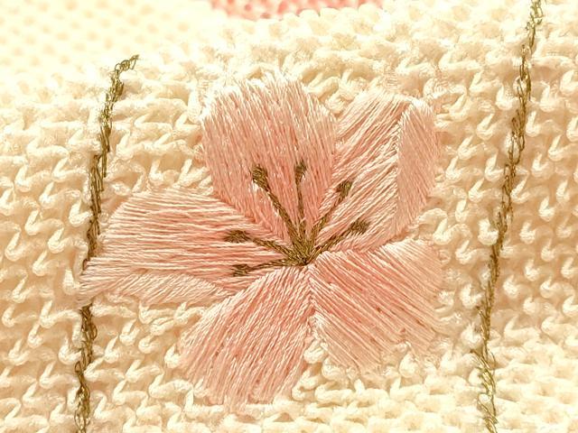 平和屋本店●和装小物　帯締め・帯揚げセット　総絞り　刺繍　花柄　暈し染め　装飾付き　金銀糸　逸品　未使用　AABE9094ay
