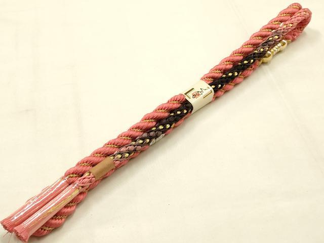 平和屋本店●和装小物　帯締め・帯揚げセット　総絞り　刺繍　花柄　暈し染め　装飾付き　金銀糸　逸品　未使用　AABE9094ay