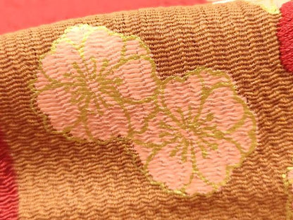 平和屋本店●IKKO　和装小物　帯締め・帯揚げセット　高麗組 綾出し　刺繍　花柄　金糸　金彩　逸品　AABE9097ay